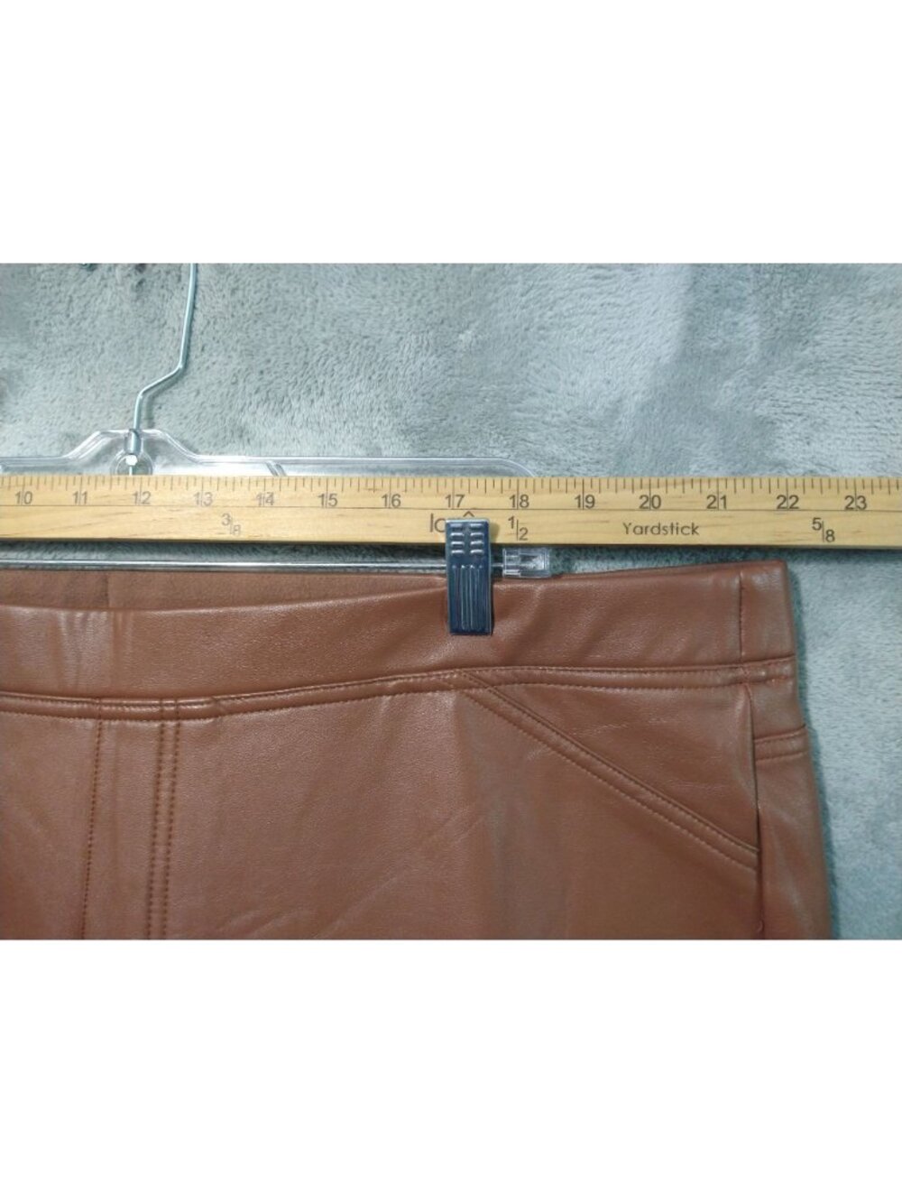 J Jill Pants Womens 3X Brown Faux Leather Pull On High Rise - Picture 3 of 10